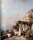 Franz Richard Unterberger Die Amalfi Kuste painting